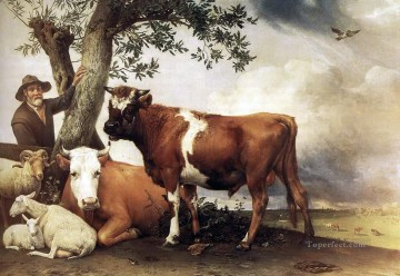 Ganado Vaca Toro Painting - Toro joven de Paulus Potter
